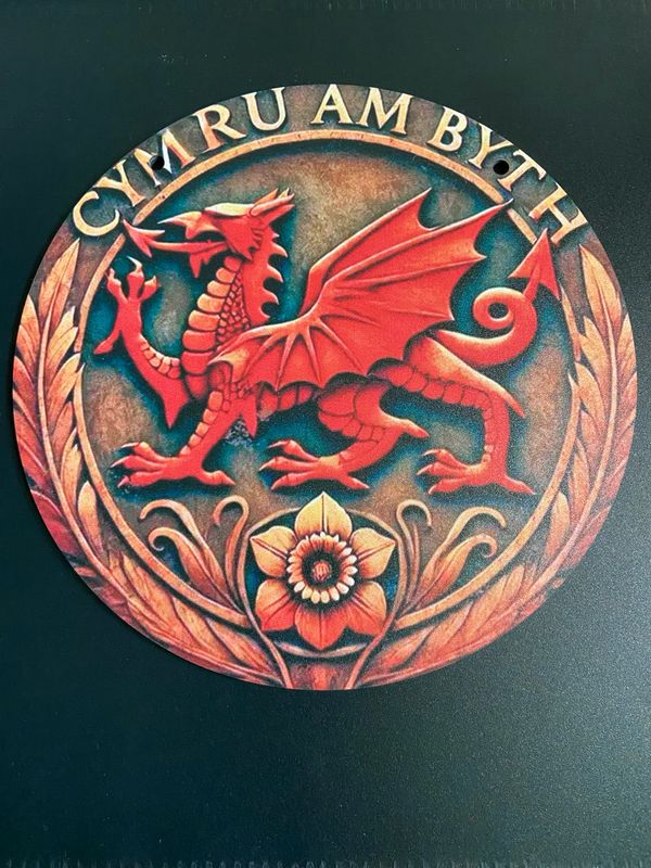 Hanging Sign - Wooden WALES Sign 8” Hanging Sign - Wooden WALES Sign 8”