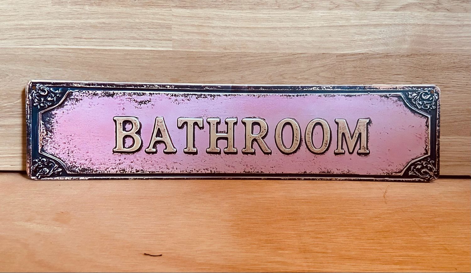 Metal Plaque - Bathroom