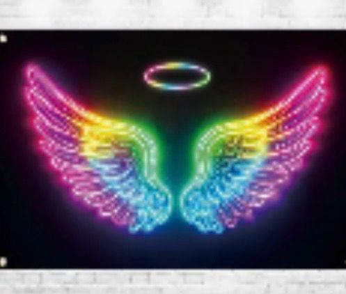 Soft Furnishings - Angel Wings With Halo Scene Setter