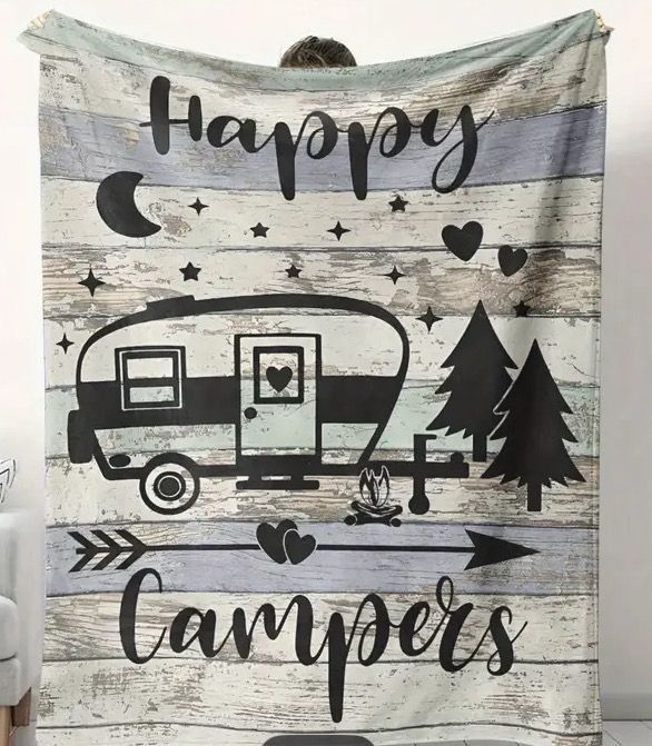 Soft Furnishings - Happy Campers Soft Throw/Blanket