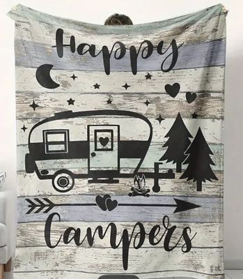 Soft Furnishings - Happy Campers Soft Throw/Blanket