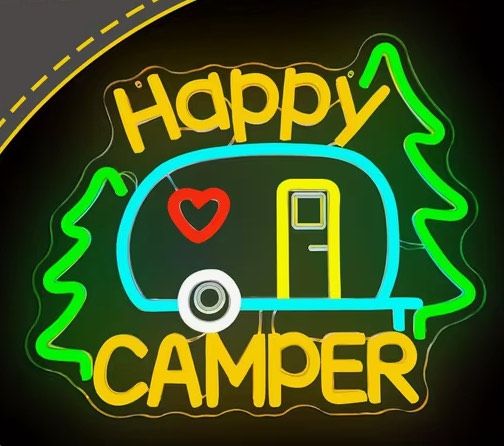 Neon Light - Happy Camper Neon Sign