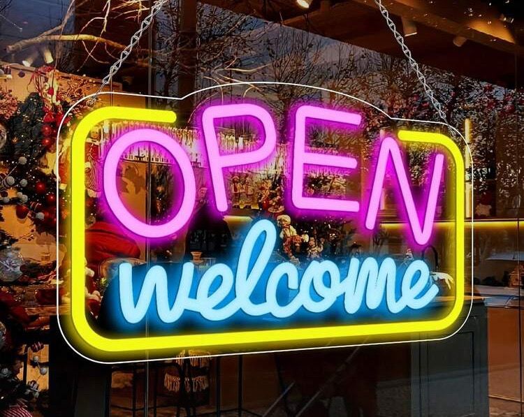 Neon Light Sign - Open Welcome