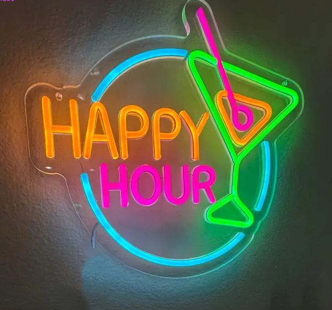 Neon LED Light Sign - Happy Hour
