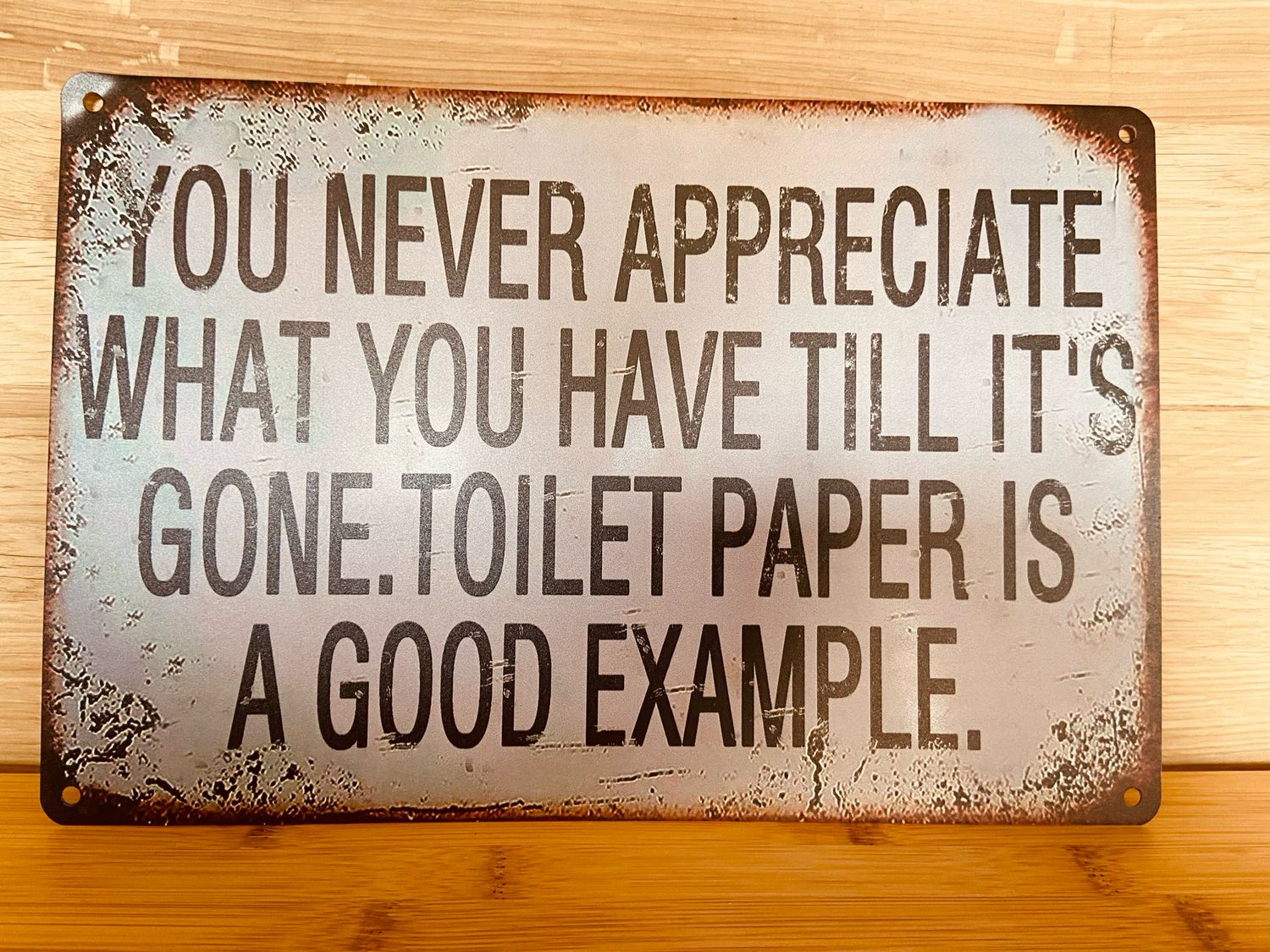 Metal Sign- Toilet Paper