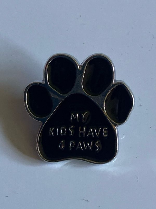 Metal Enamel Pin - My Kids Have 4 Paws