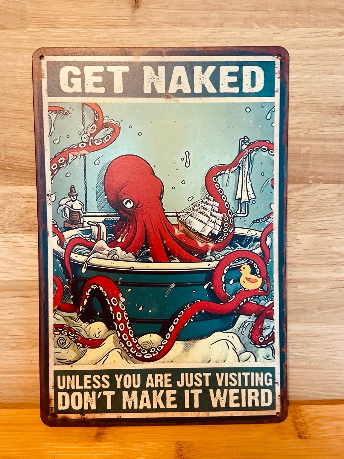 Metal Sign - Get Naked