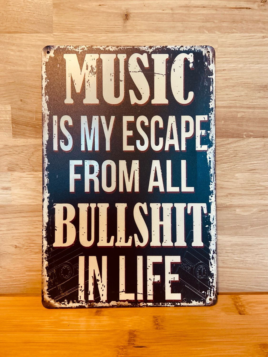 Metal Sign - Music Is My Escape