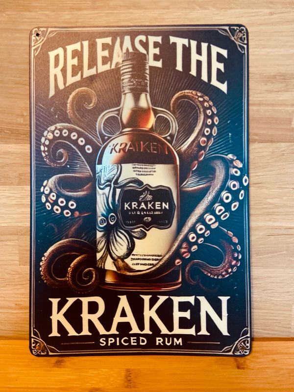 Metal Sign - Release The Kraken