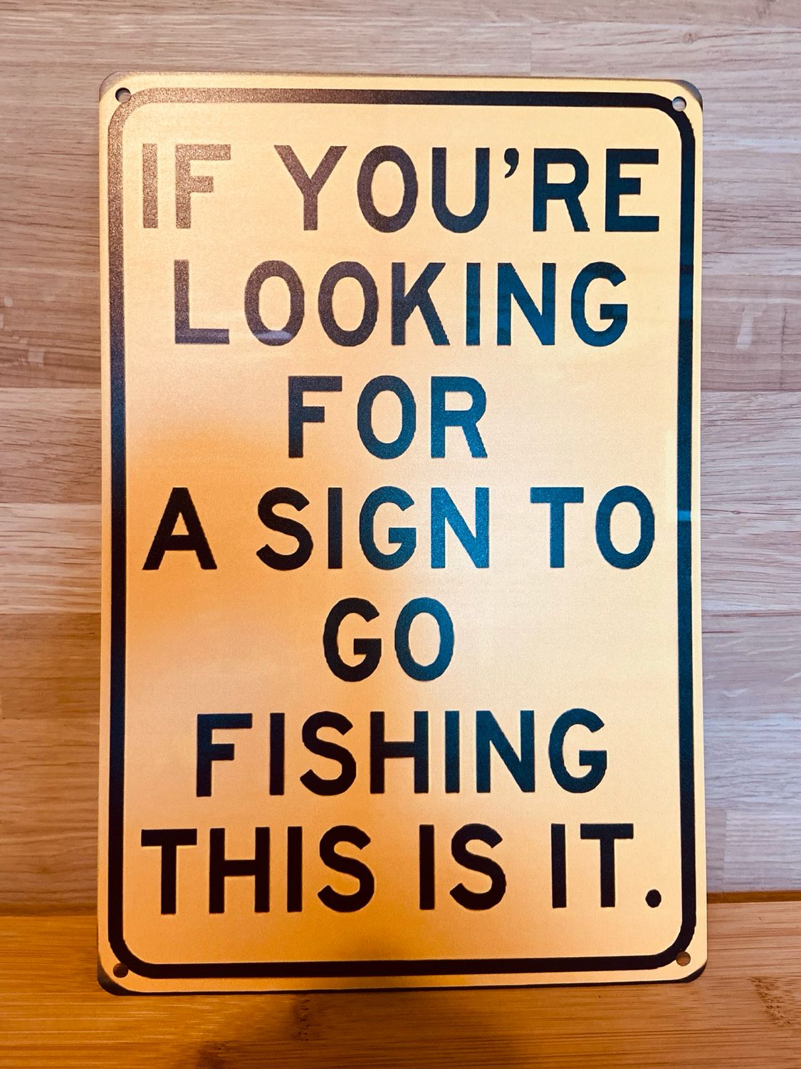 Metal Sign - If You’re Looking For A Sign To Go Fishing Tonight