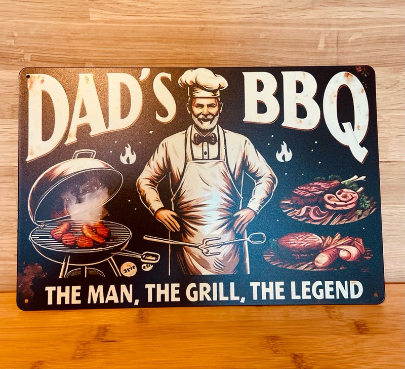 Metal Sign - Dads BBQ
