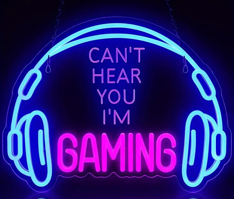 Neon LED Light Sign - Can’t Hear You I’m Gaming