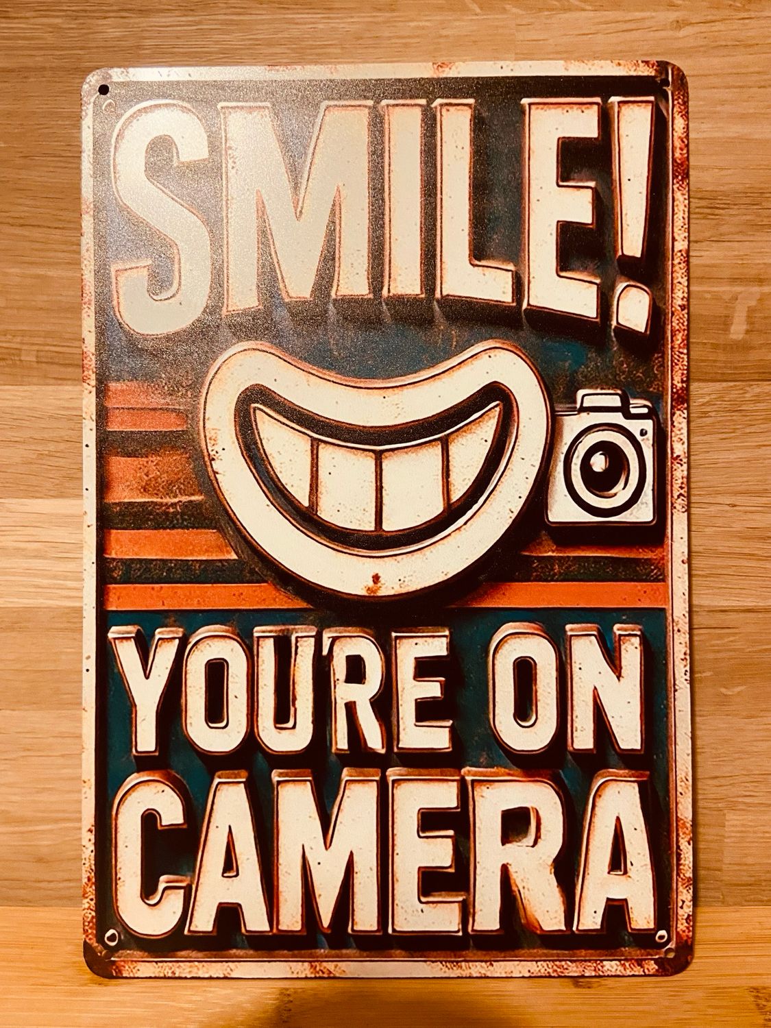Metal Sign - Smile You’re On Camera