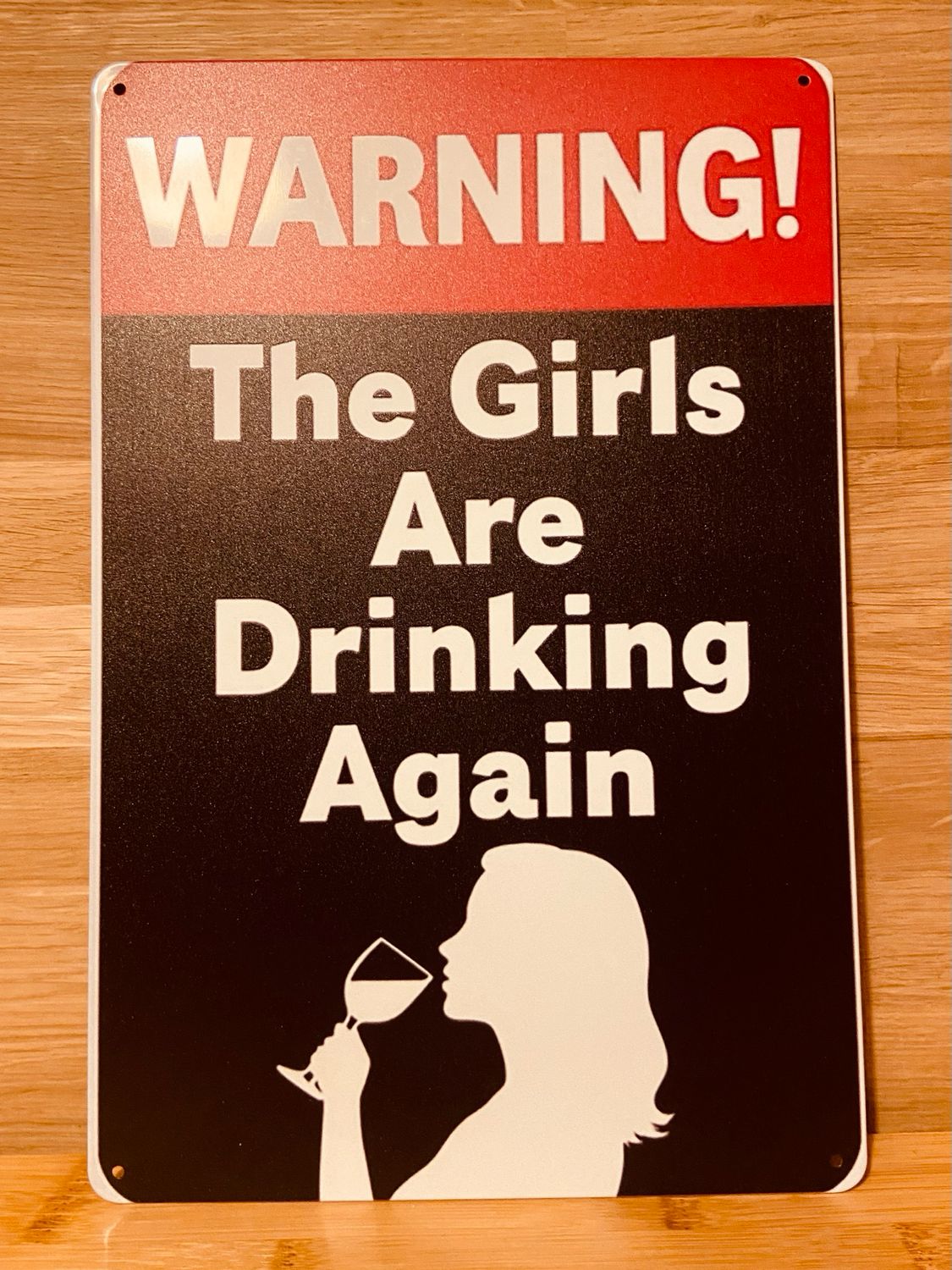 Metal Sign - Warning! The Girls Are Drinking Again.