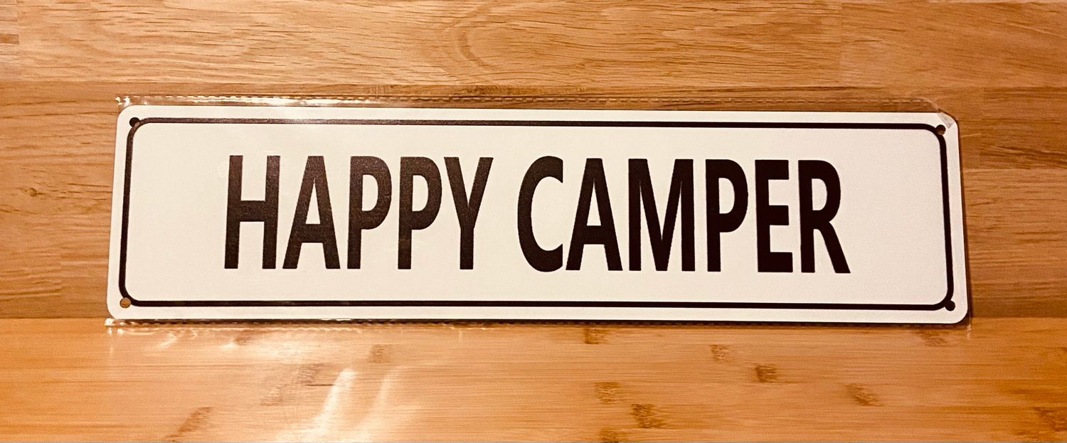 Metal Plaque - Happy Camper
