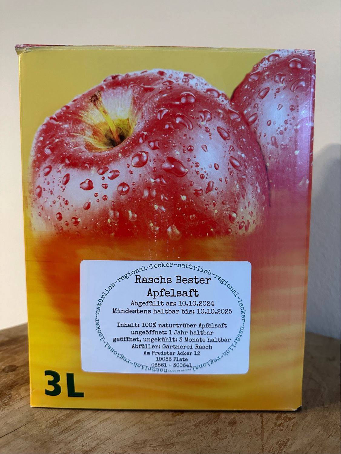 3l Rasch' s Bester Apfelsaft (BaginBox) 3l Rasch' s Bester Apfelsaft (BaginBox)