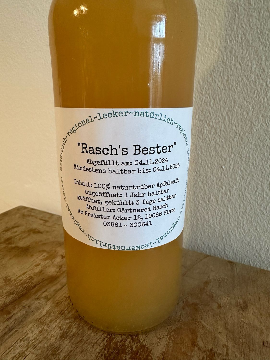 Rasch´s Bester - 0,7l naturtrüber Apfelsaft