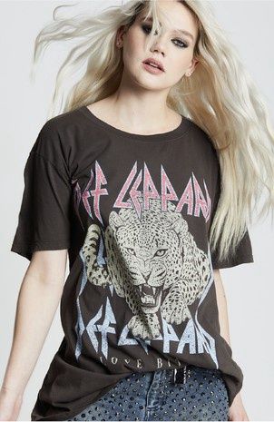 Def leopard oversized Tee