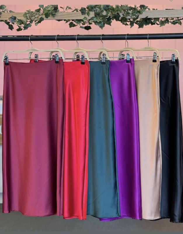 Long silk skirt