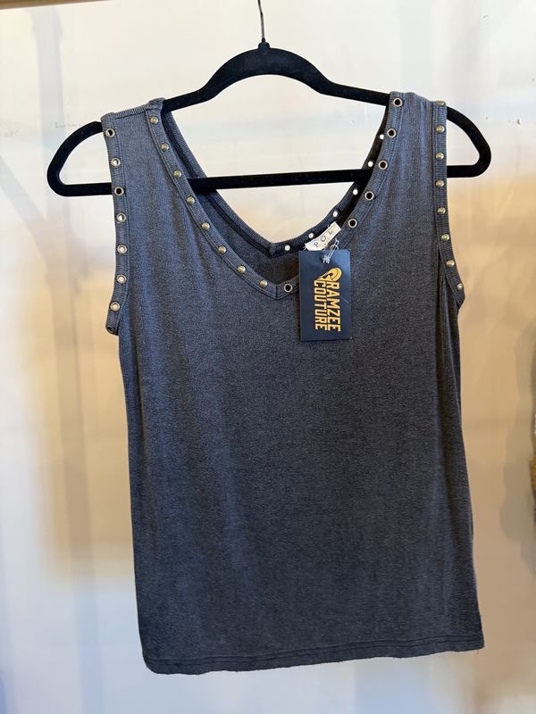 Black eyelet top
