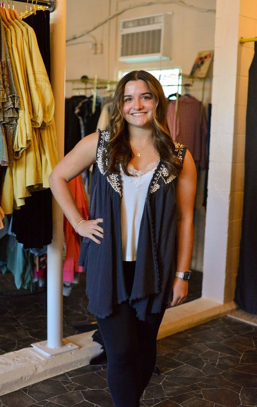 Charcoal pearl vest