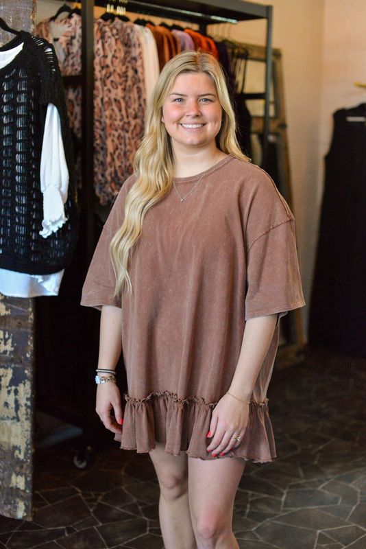 Chestnut short sleeve top