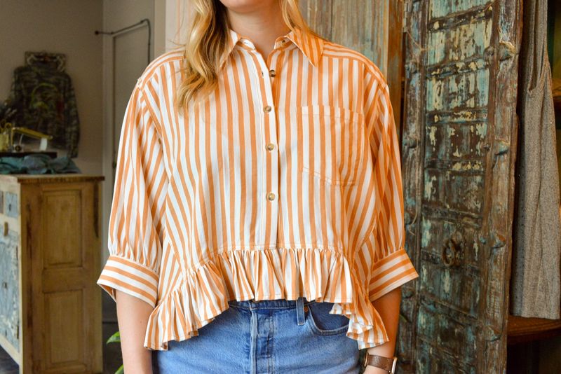 Stripe Ruffle top