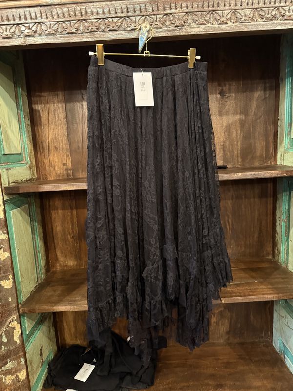 Black lace skirt
