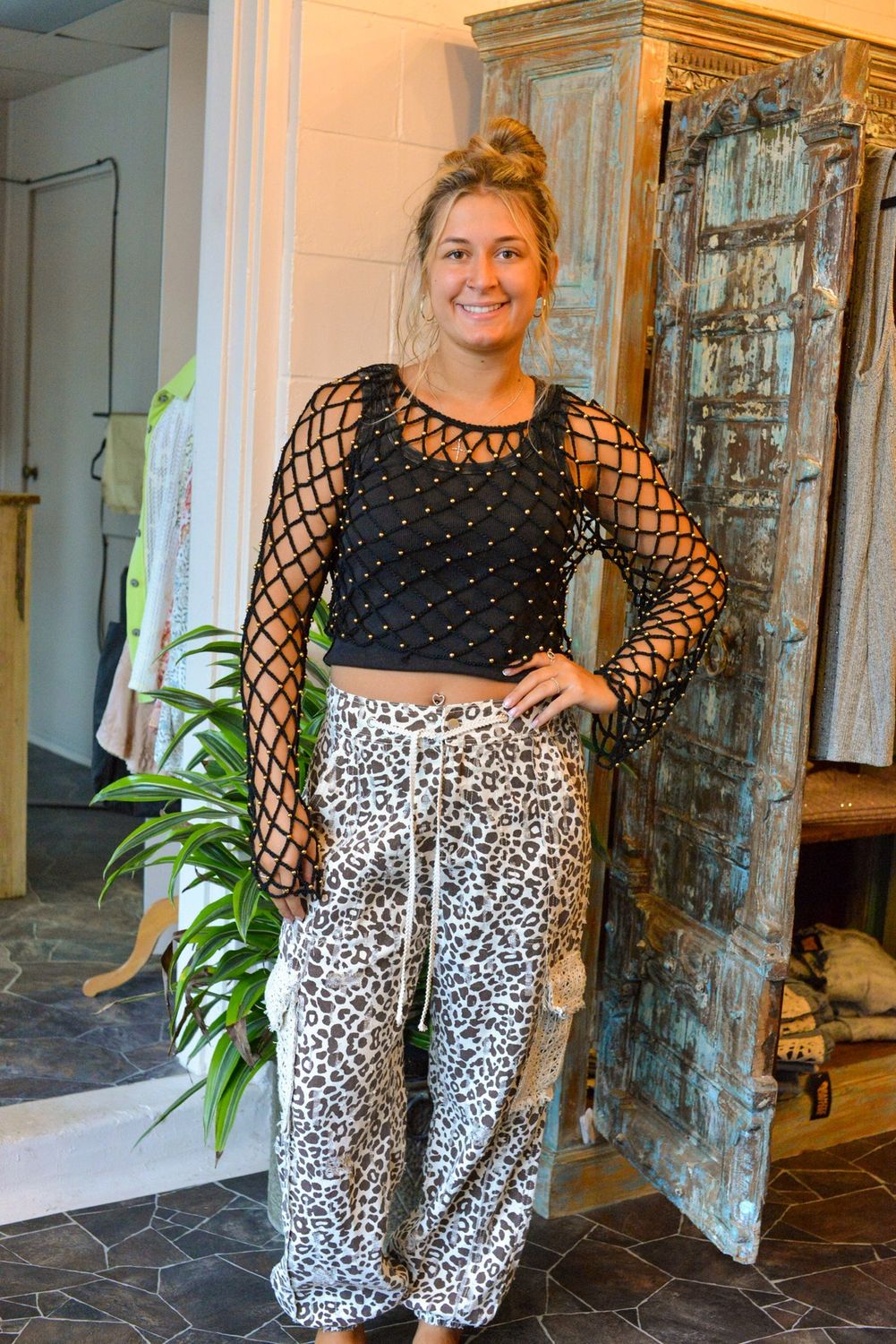 Boho cheetah jogger