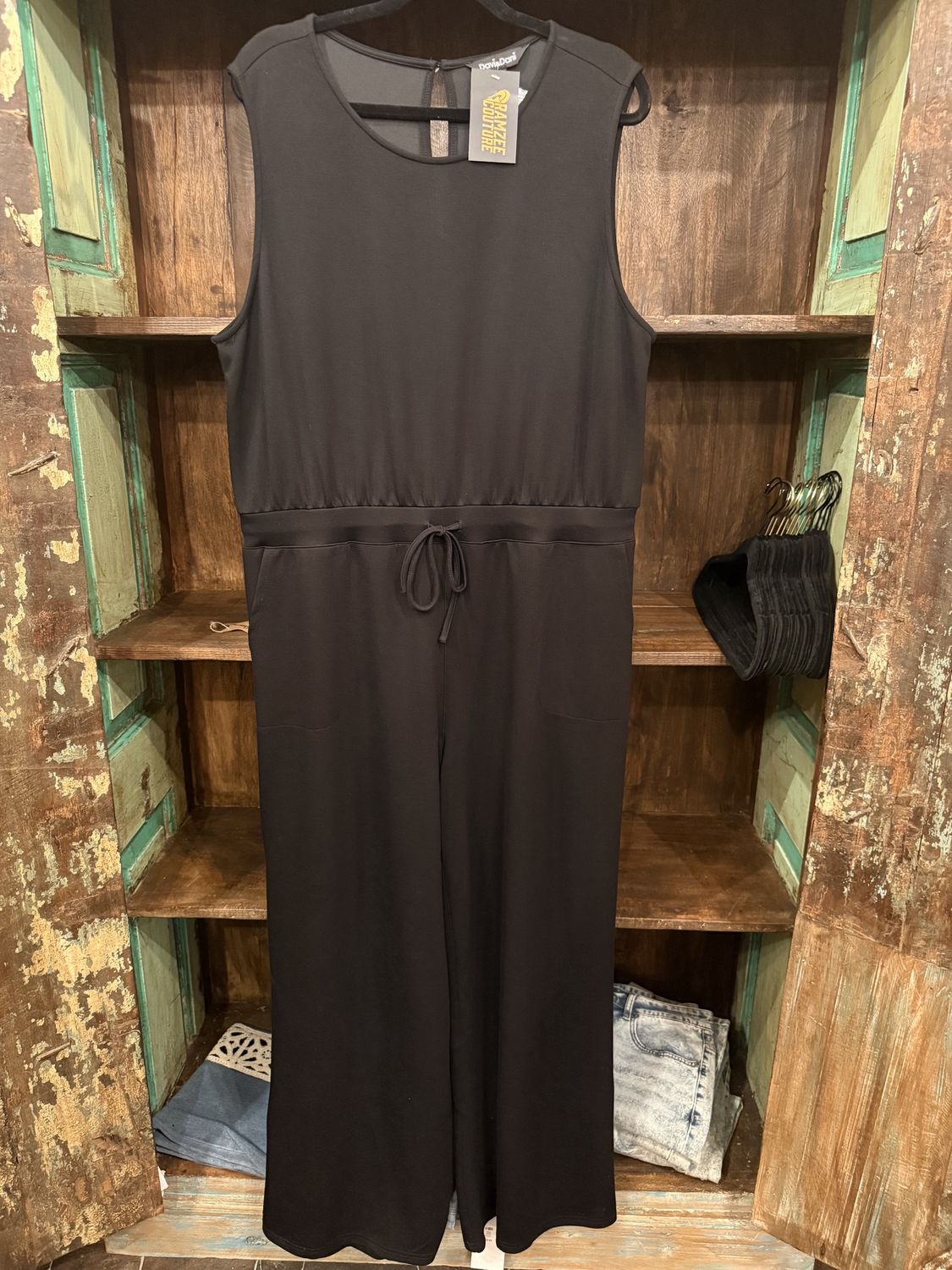 Black relaxed jumpsuit Plus