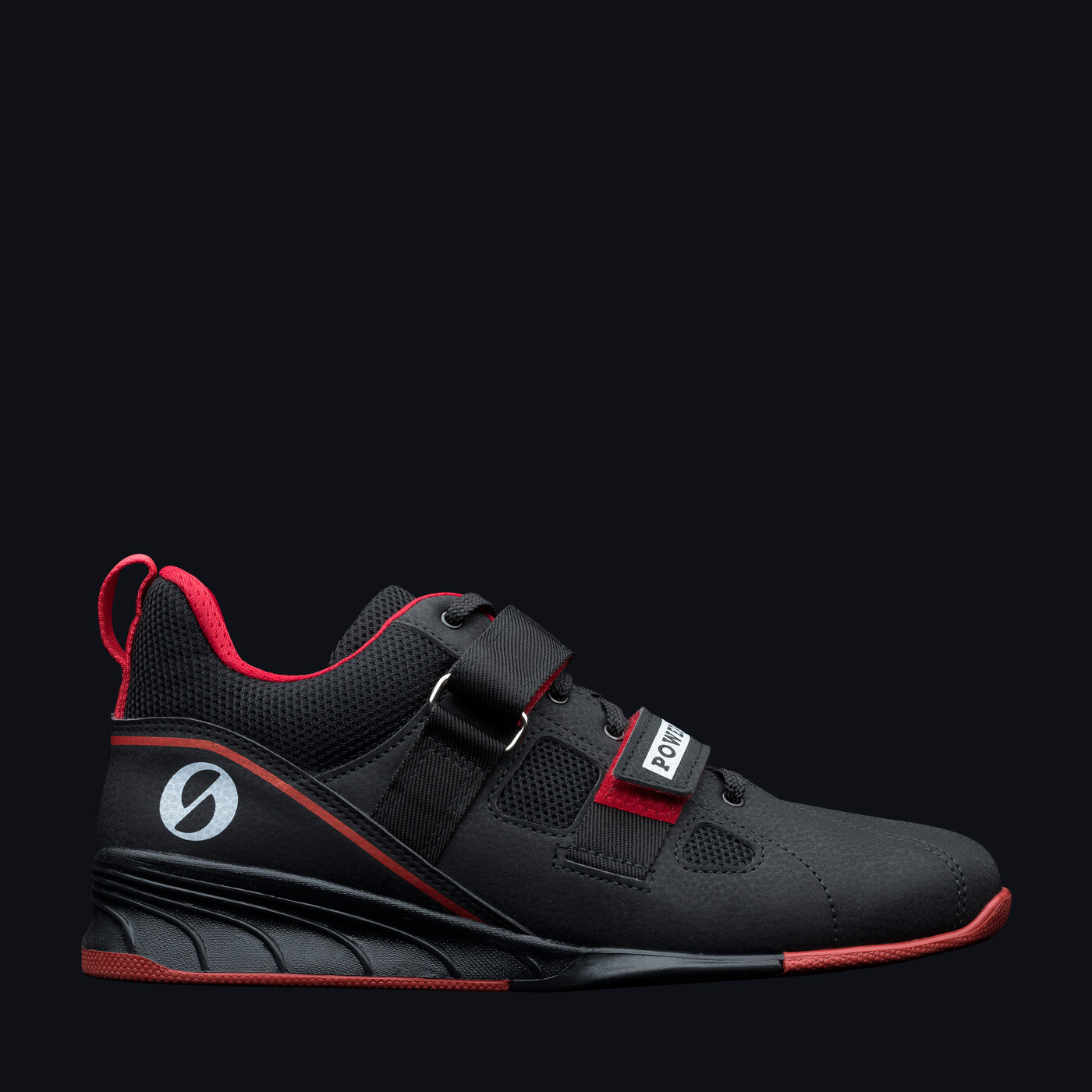 SABO POWERLIFT BLACK/RED weightlifting powerlifting crossfit gym shoes