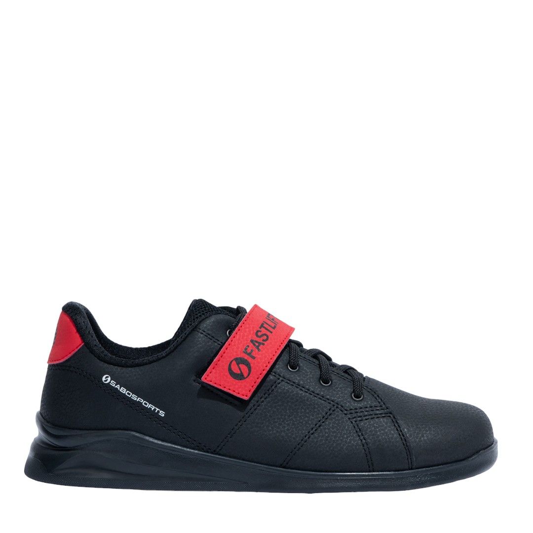 &quot;Fastlift Trainer&quot;, Black/Red, weightlifting powerlifting crossfit gym shoes SABO