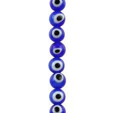 10mm Evil Eye Bead Blu 16"
