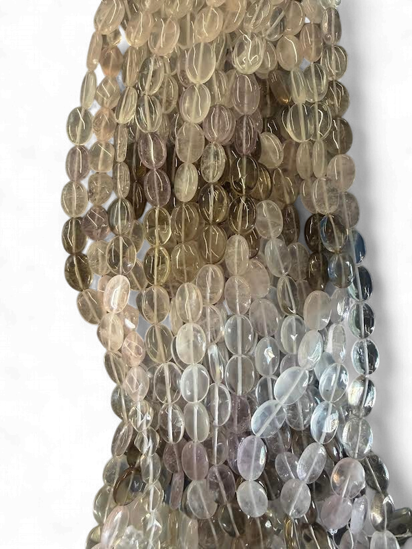 12x17mm Rose,Smokey, Crystal Quartz  Ov 16"