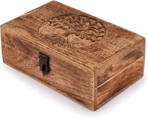 Wood Box - Tree of Life 7x5x2.5"