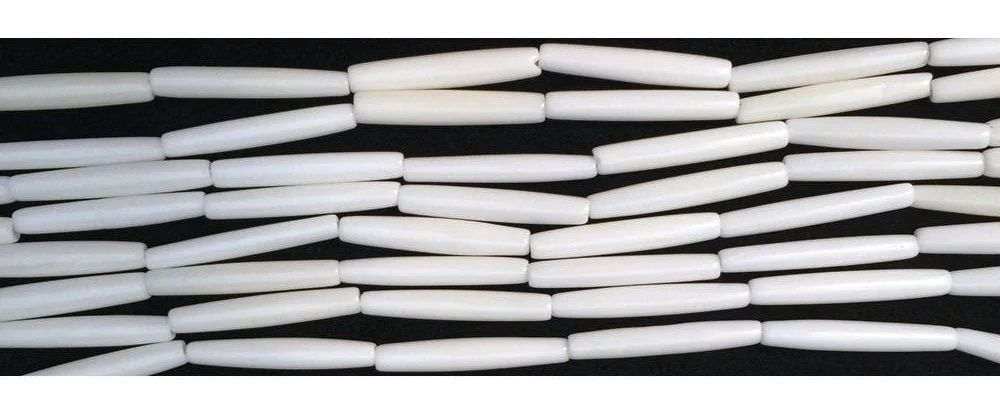 1/2" Wht Thin Bone Hairpipe 50 st