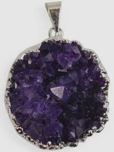 SP Amethyst Druzy Pend Sm