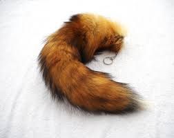 Red Fox Tail w/Key ring