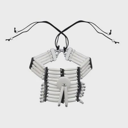 011721 Breastplate Choker- White