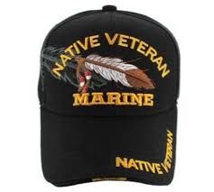 Native Veteran Hat - Marine - Black