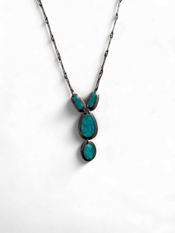 042707 RK1126 4-Stone Turq Necklace