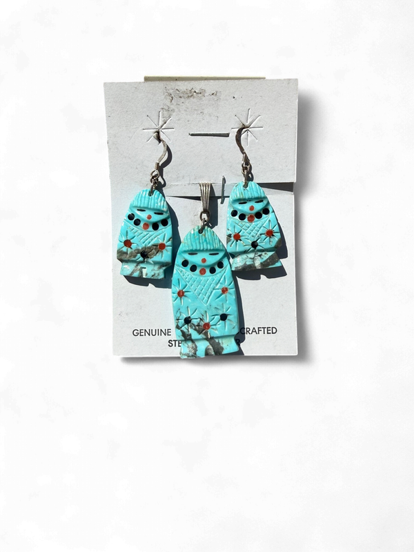 081940 Zuni Turquoise Kachina Set