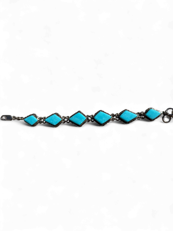 083639 CO1008#4 6-Stone Link Bracelet