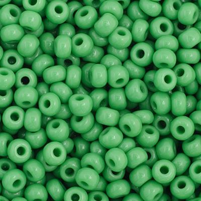 11/0 Seed Beads, Colour: OP Med Green