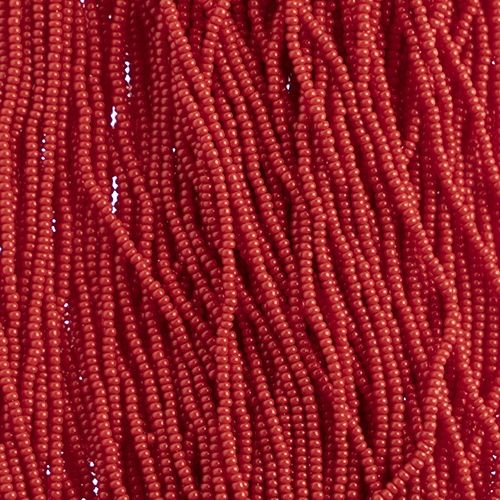 13/0 seed beads, Colour: OP Med Red