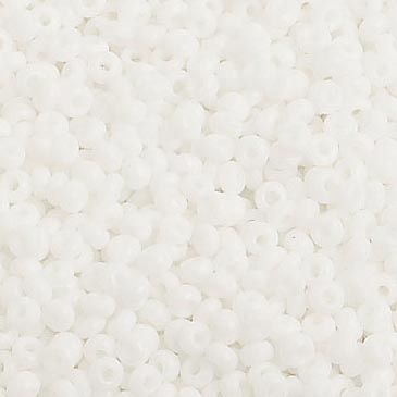 10/0 seed beads*, Colour: White