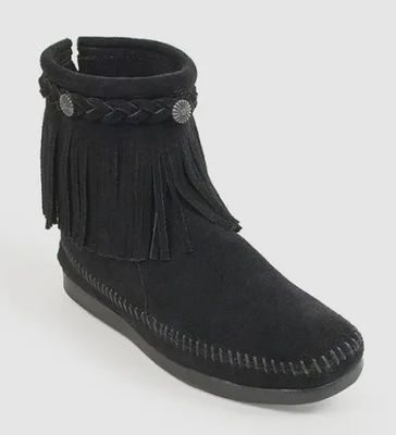 299 Women's Fringe Back Zip - Black