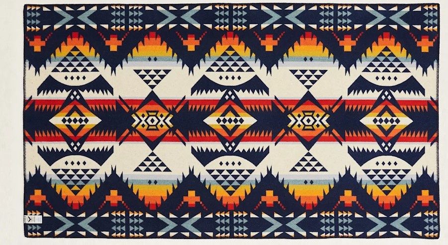 Nehalem Saddle Blanket Navy 68 x 39