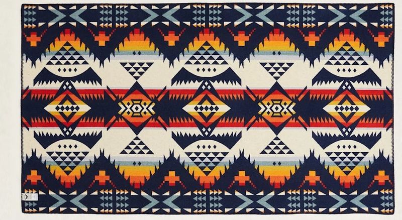 Nehalem Saddle Blanket Navy 68 x 39
