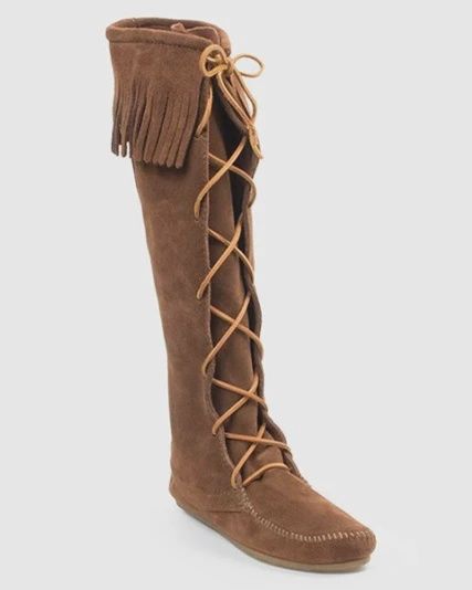 1428 D. Brown Knee Hi Lace